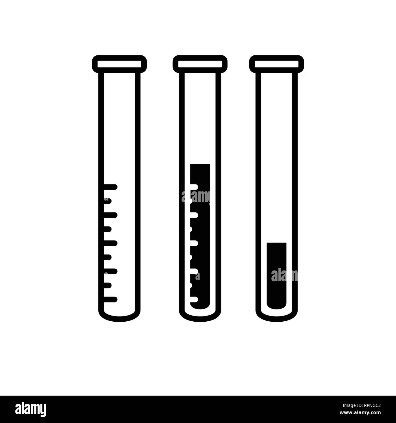 Chemestry flacks vector icons set. La science ou symbole de la pharmacie Illustration de Vecteur