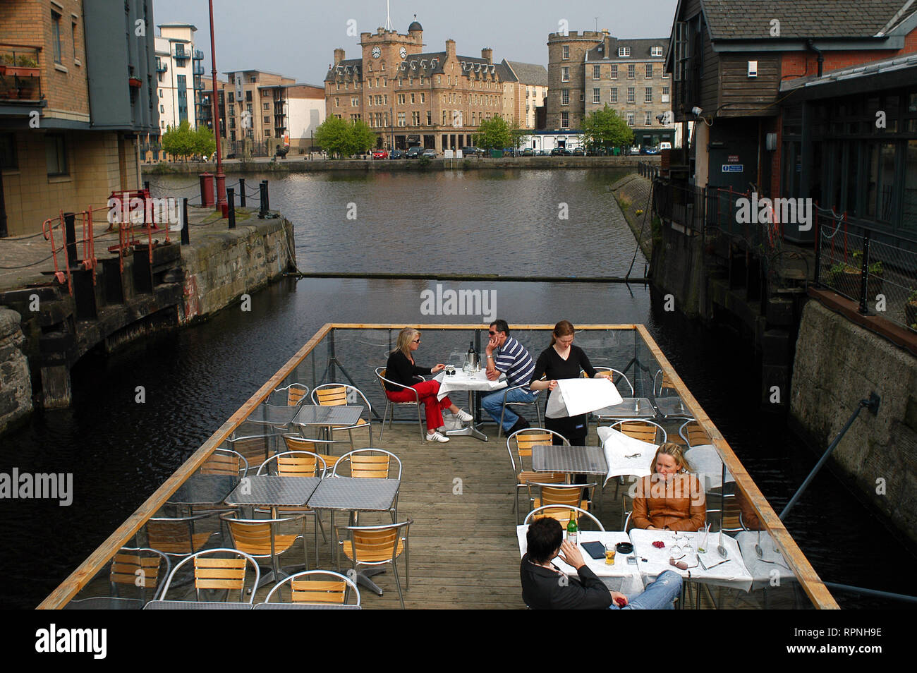 Gastronomie tourisme: Fruits de mer Bistro 'Sippers', Sandport. Leith, Édimbourg, Edimburgo, Écosse. Royaume-Uni Banque D'Images