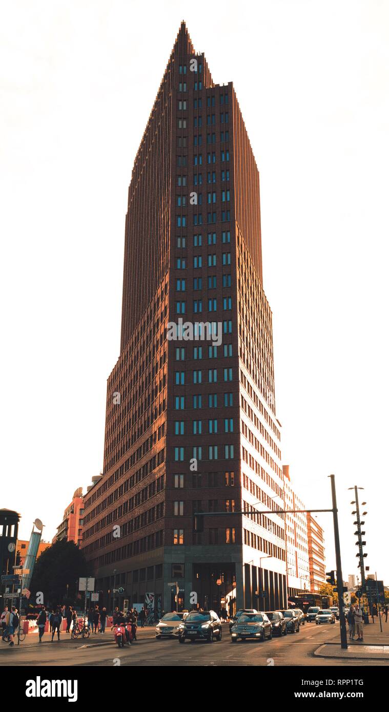 Architecture moderne. Visage d'entreprise de Berlin. Potsdamer Platz. Banque D'Images