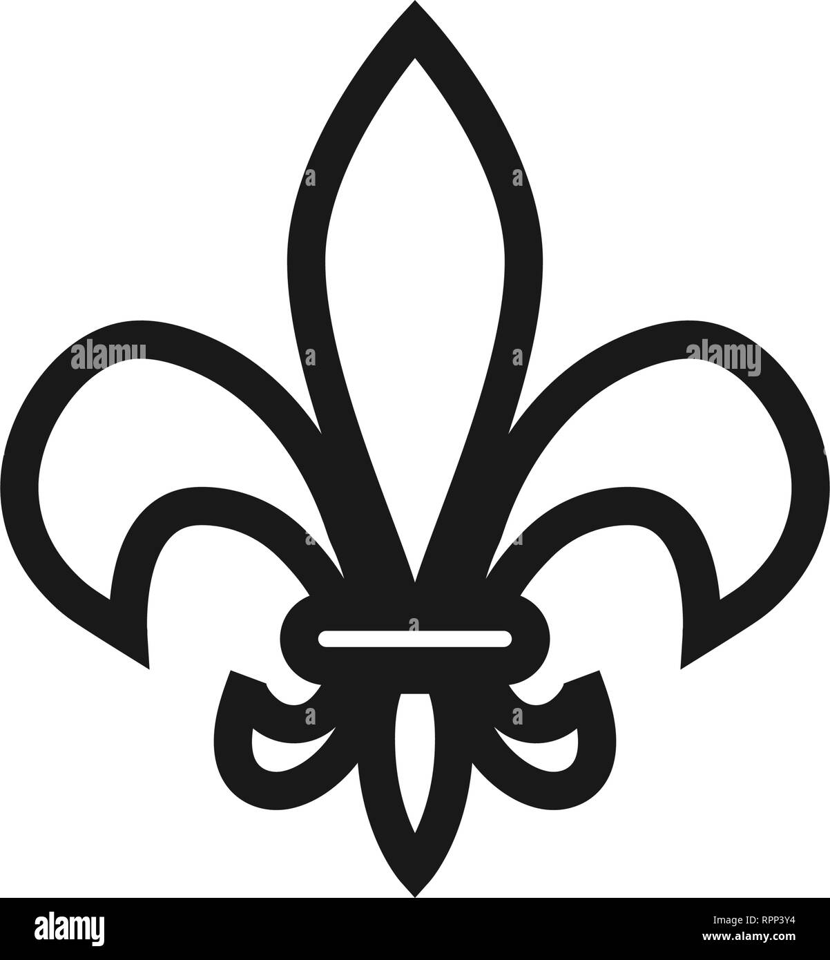 Fleur de lis icon design vector illustration isolé Illustration de Vecteur