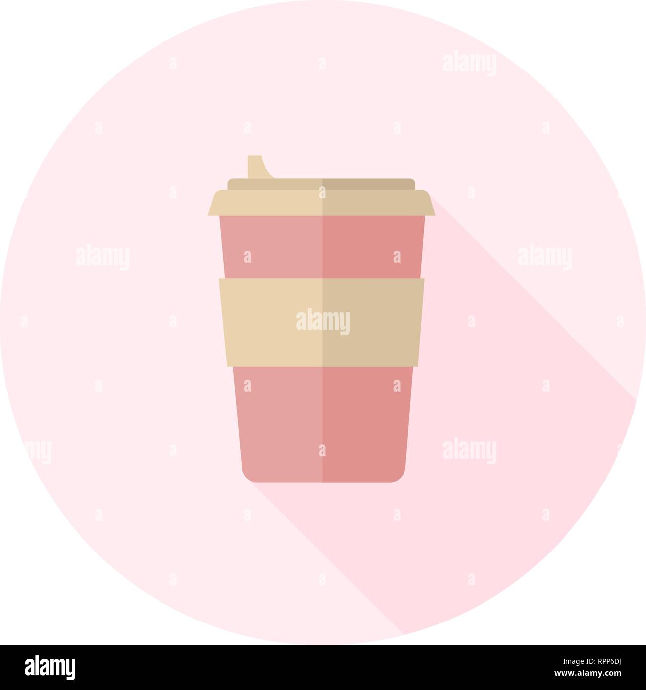 Illustration vectorielle simple : Personnels réutilisables tasse à café. Illustration de Vecteur