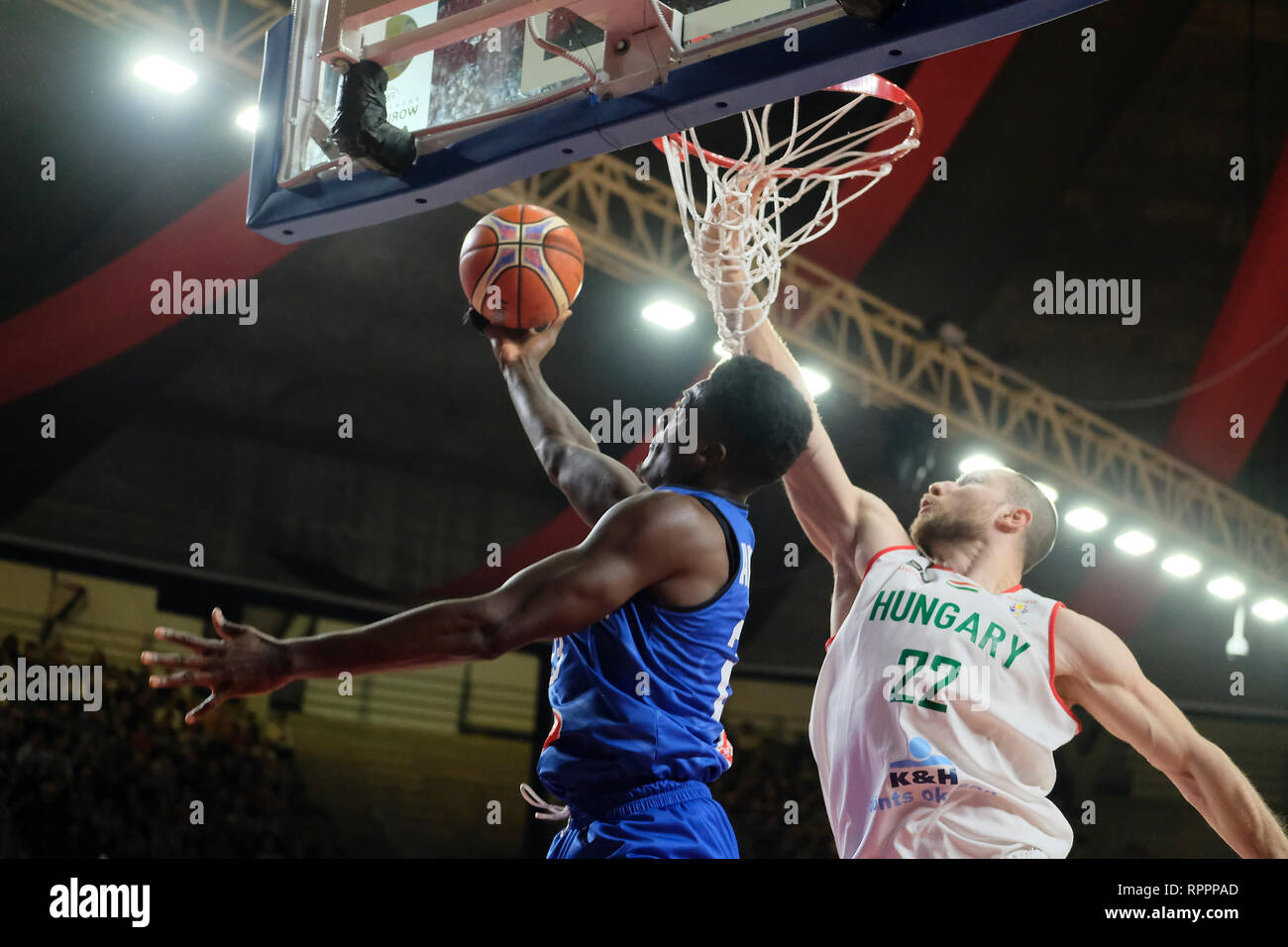 Foto Simone Raso/LaPresse 22-02-2019 Varese (Italia) basketItalia Qualificazioni vs Ungheria - Mondiale Panier Cina AbassPhoto 2019Nella foto : Simone Raso/LaPresse 22-02-2019 Varese (Italia) basketItalia Ungheria vs Coupe du monde 2019 contre l'qualifiersin la pic : Abass Banque D'Images