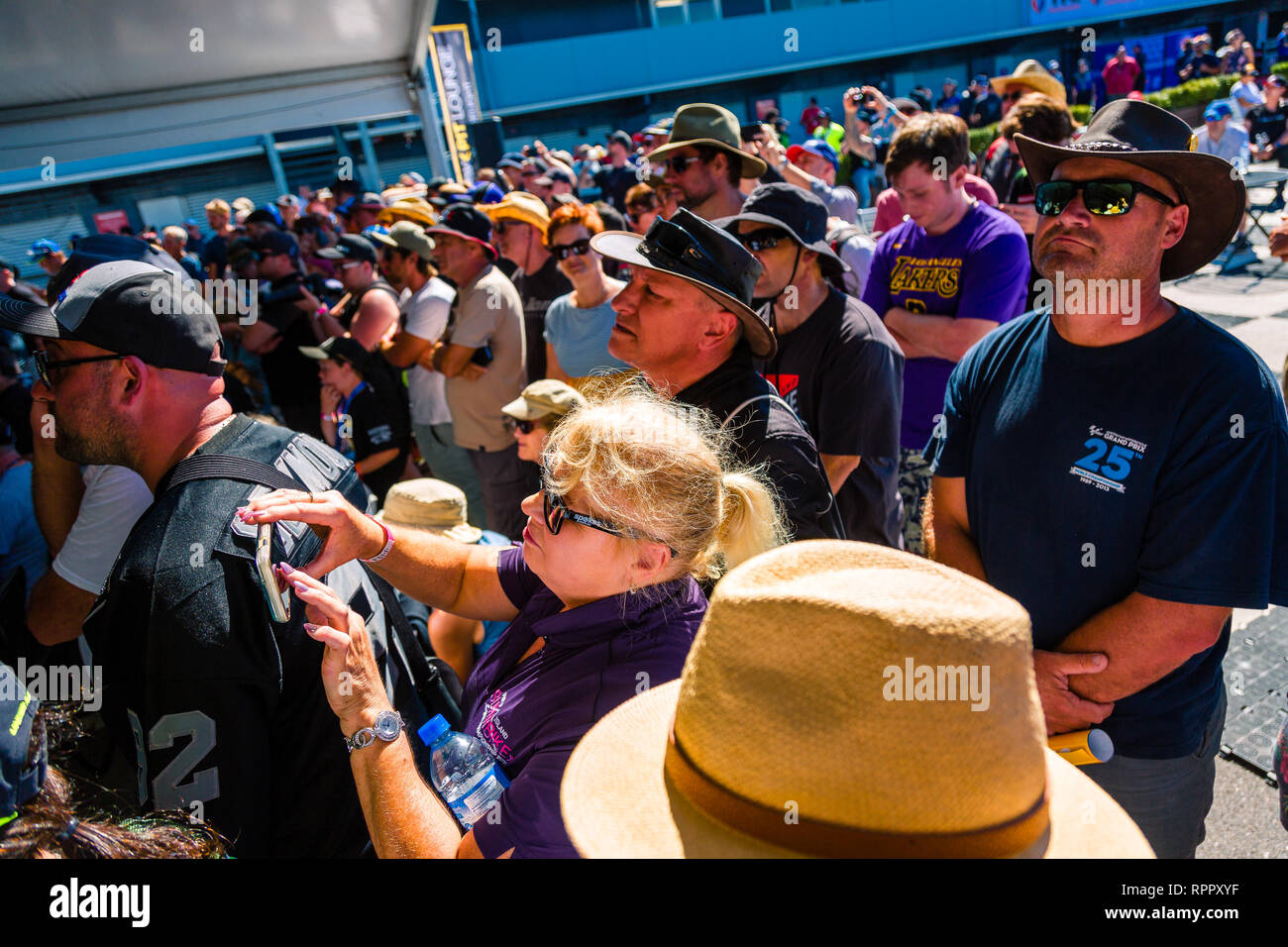 Melborune, Australie. 23 févr. 2019. Fans pendant la MOTUL 2019 Championnat du Monde FIM Superbike à Phillip Island, en Australie le 23 février 2019. Crédit : Dave Hewison Sports/Alamy Live News Banque D'Images