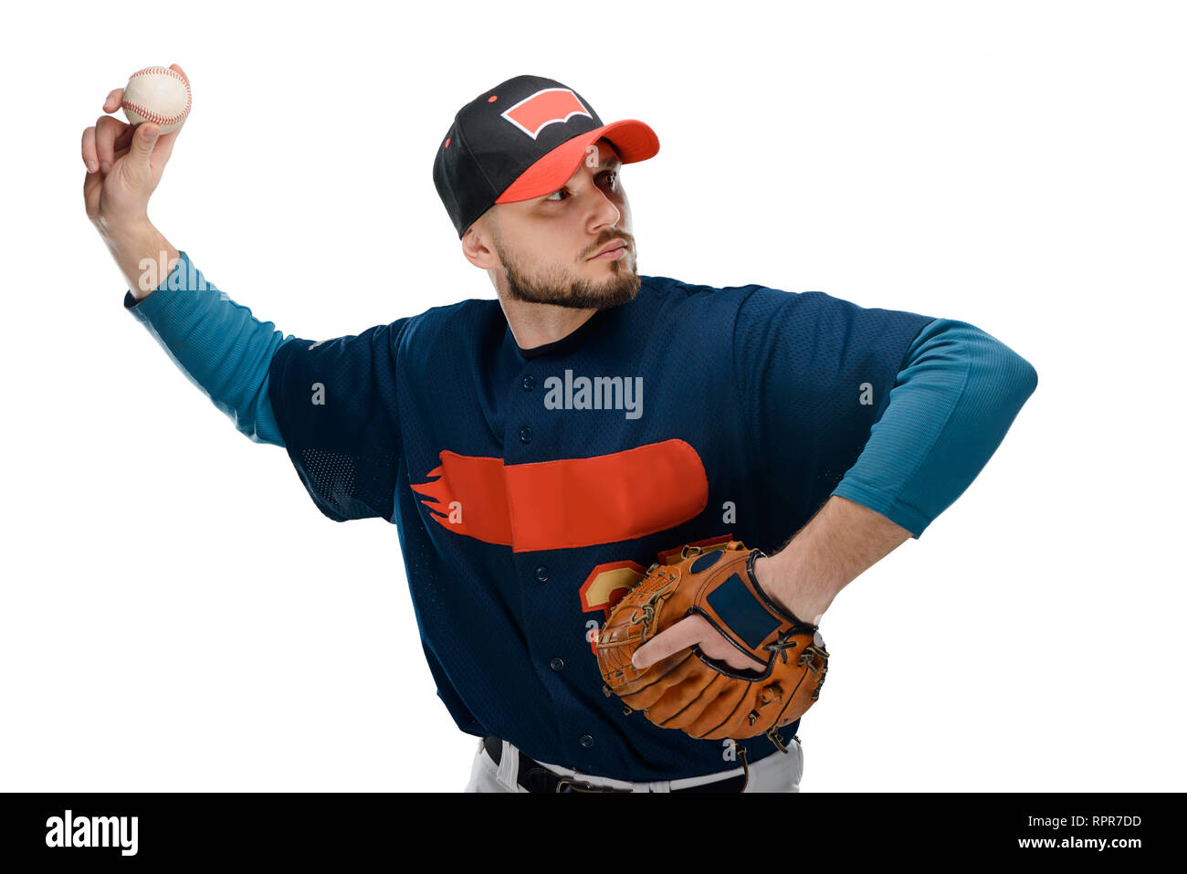 Lancer un ballon Pitcher Banque D'Images