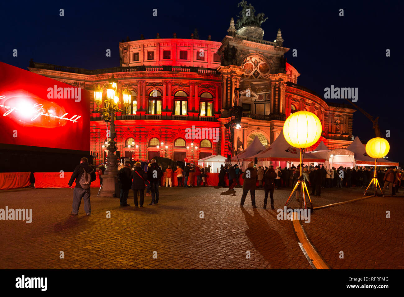 Dresde, Allemagne - 01 février 2019 : au cours de la 14e SEMPER Semper Opera Ball 2019 Banque D'Images