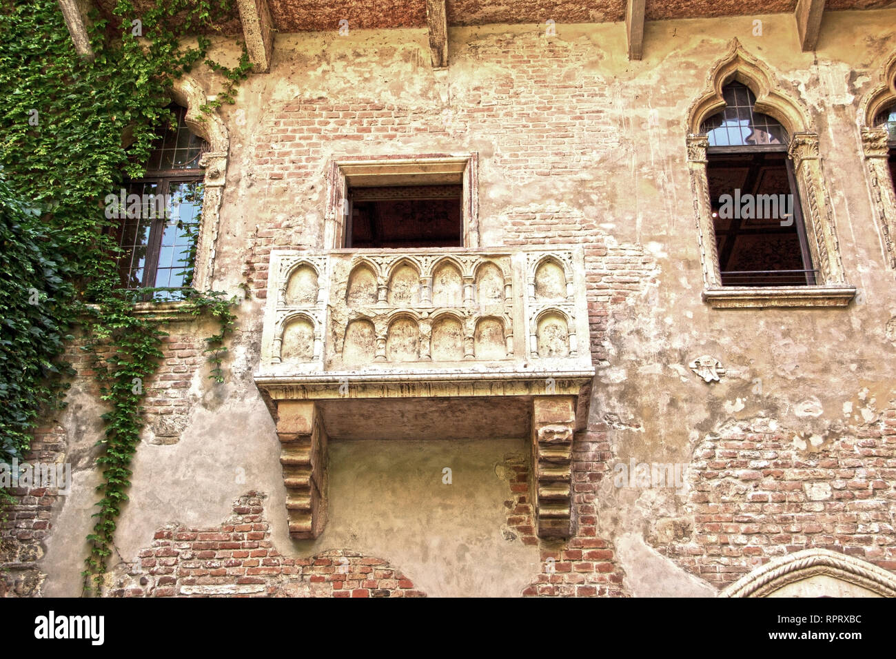 Le balcon de Juliette à Vérone, Italie Banque D'Images