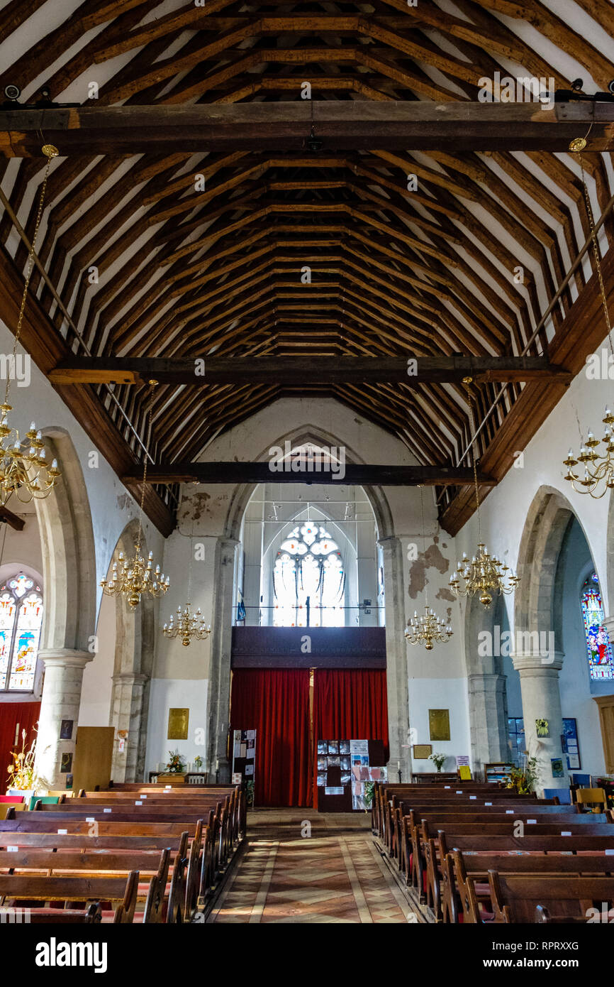 L'église de St George, High Street, Wrotham, Kent Banque D'Images