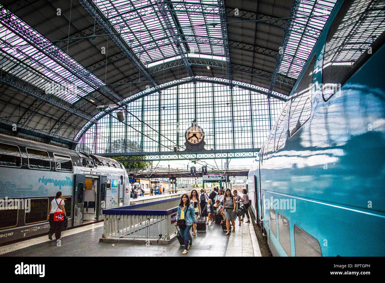 La gare Montparnasse ou la gare Montparnasse, Paris, France Banque D'Images
