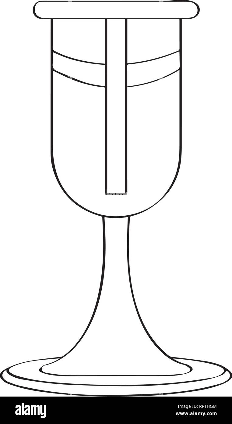Calice isolés contours Illustration de Vecteur