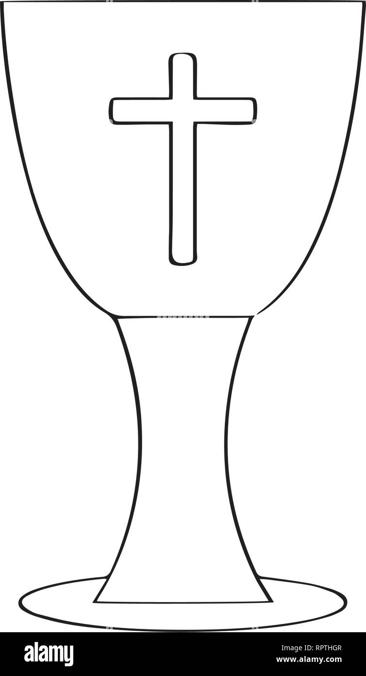 Calice isolés contours Illustration de Vecteur