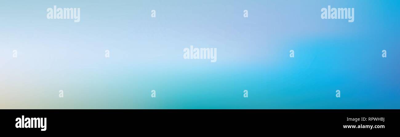 Bannière large simple ,dégradé bleu ciel bleu fond abstrait pour design de bannières Illustration de Vecteur