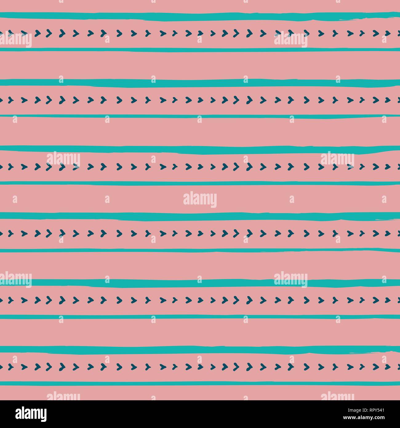 Vector handdrawn transparente avec motif à rayures et des lignes . Cyan et dessinés à la main, rayé bleu et des lignes sur fond rose. Illustration de Vecteur