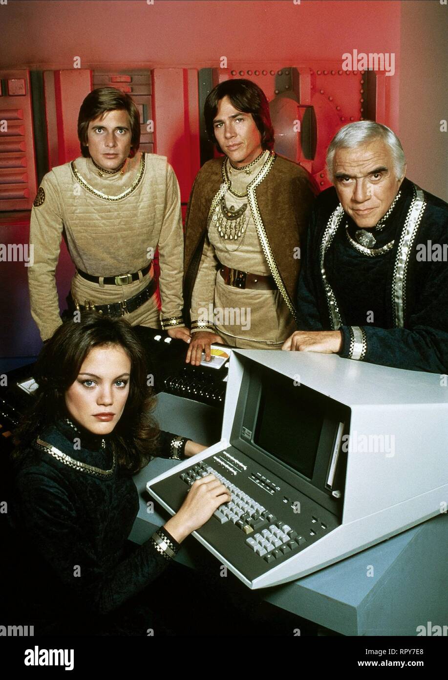 JENSEN,BENOÎT,HATCH,GREENE, Battlestar Galactica, 1978 Banque D'Images