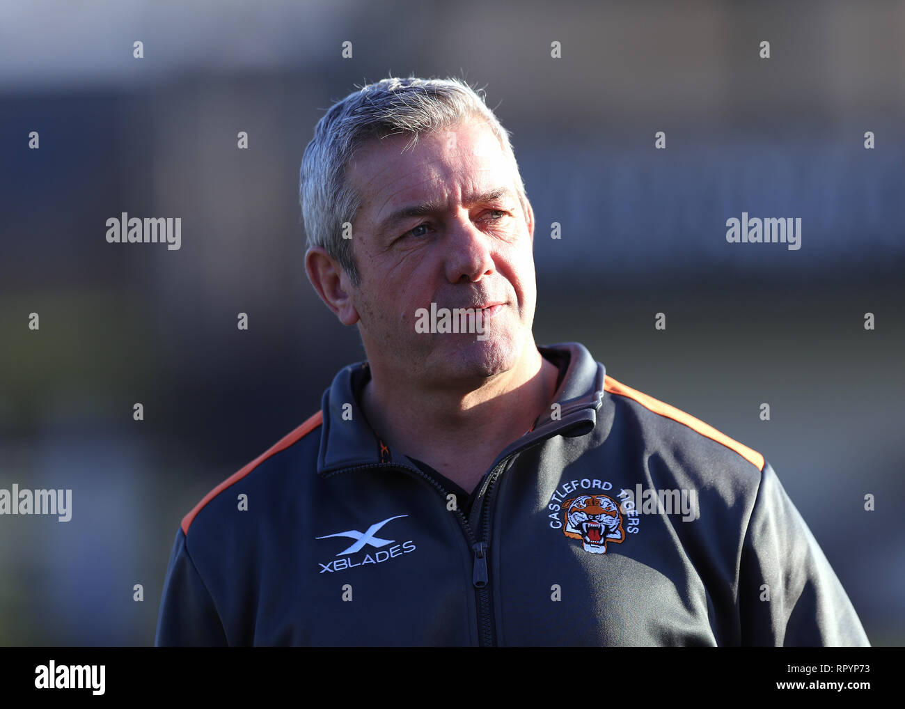 Terrain de sport Trailfinders, Londres, Royaume-Uni. Feb 23, 2019. Super League rugby Betfred, London Broncos contre Castleford Tigers ; Castleford Tigers Coach Daryl Powell : Action Crédit Plus Sport/Alamy Live News Banque D'Images