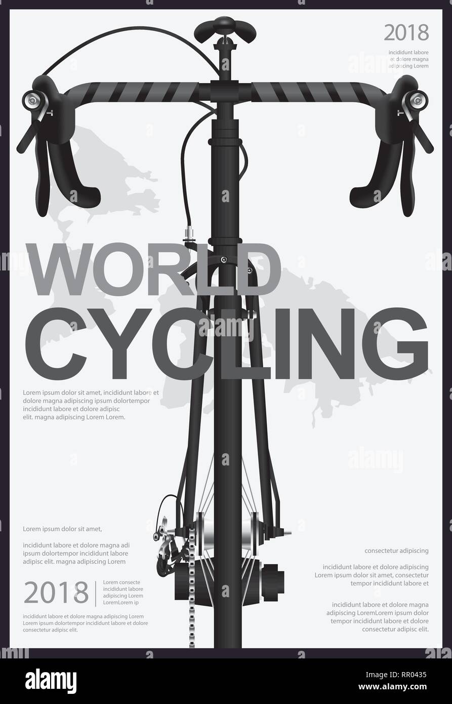 Modèle de conception de l'affiche vélo Vector Illustration Illustration de Vecteur