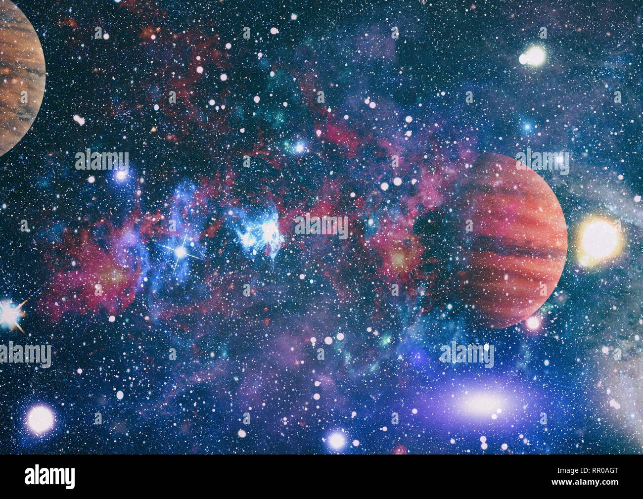 L'explosion supernova. Bright Star Nebula. Galaxie éloignée. D'artifice du Nouvel An. Image abstraite. Éléments de cette image fournie par la NASA. Banque D'Images