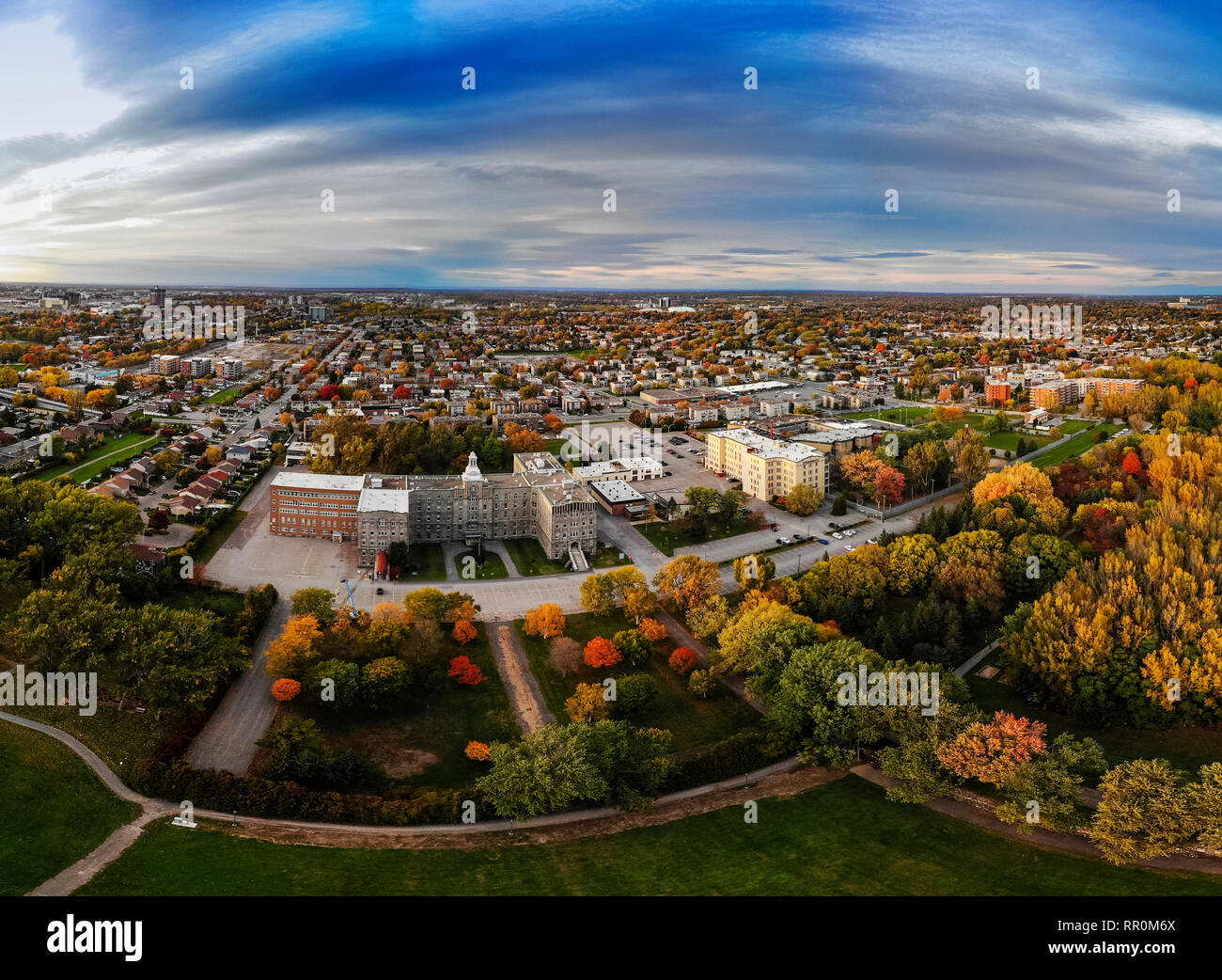 Automne canadien à Montréal, Canada, vue aérienne Banque D'Images