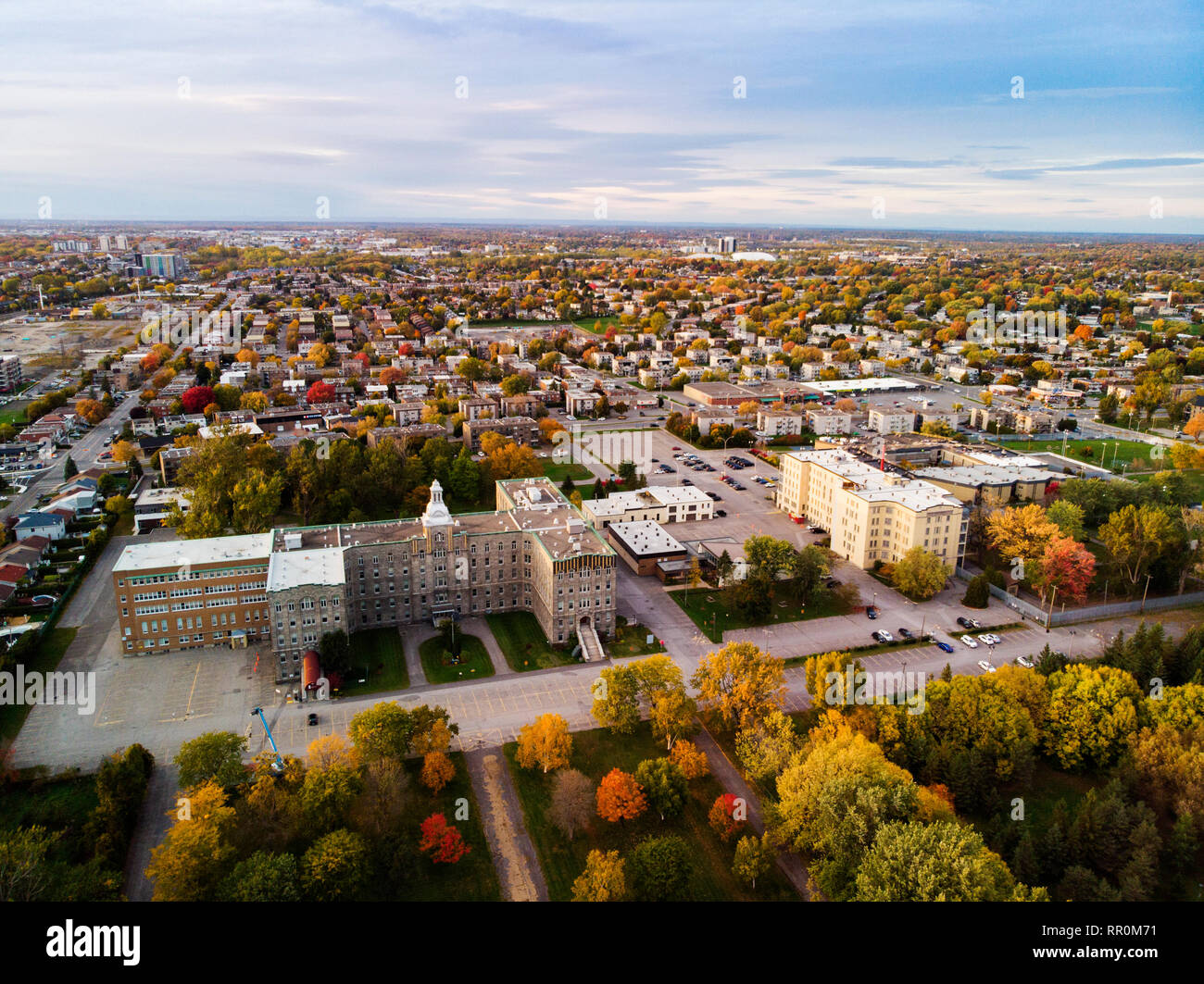 Automne canadien à Montréal, Canada, vue aérienne Banque D'Images