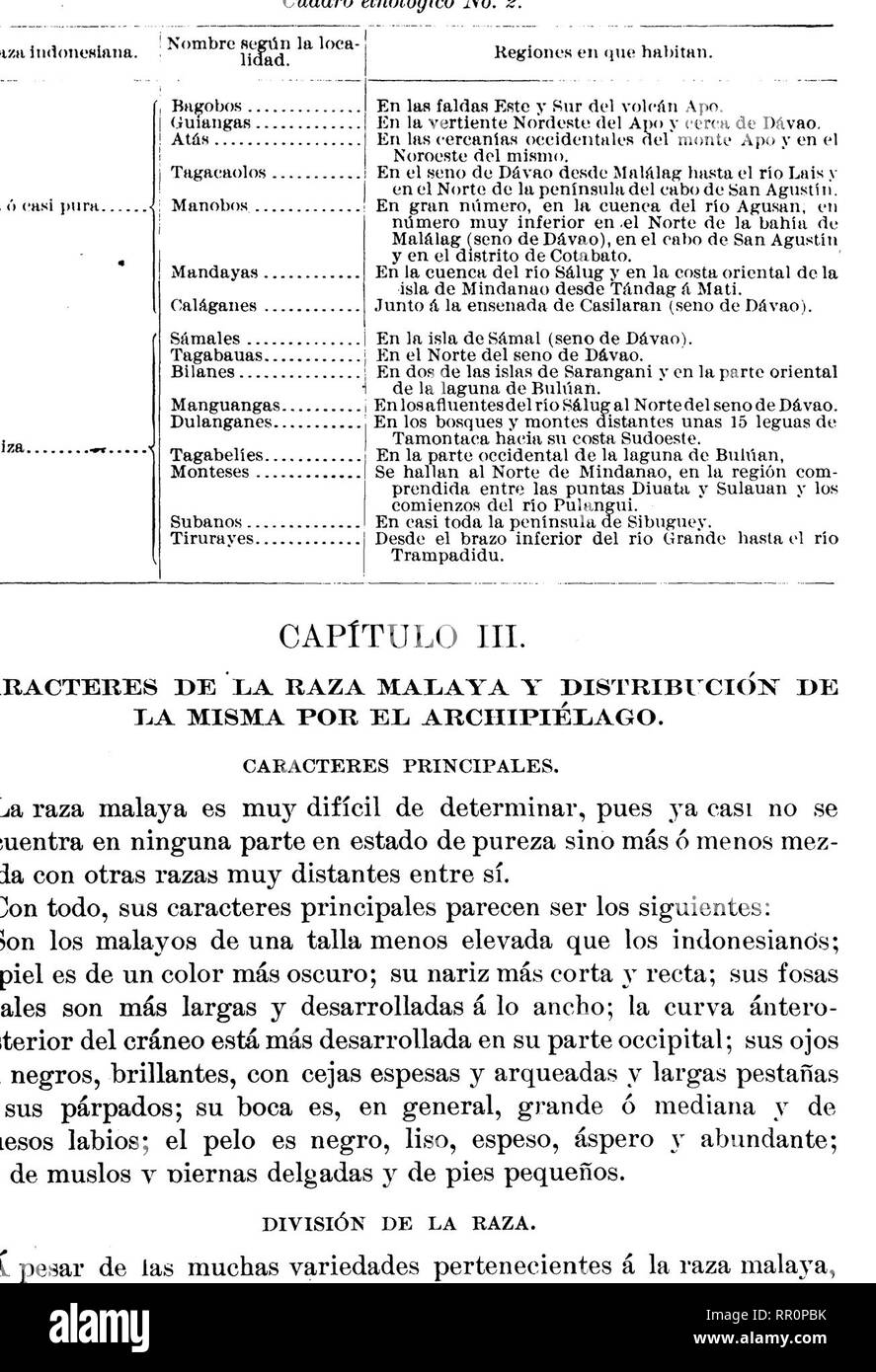 . El archipiélago filipino : colección de datos estadísticos, cronológicos geográficos, Bulletin statistique, y relativos al mismo, entresacados de anteriores obras ú obtenidos con la propia observación y estudio. Les philippins ; l'histoire naturelle. Í.ám1NA vil.. TIRURAYKS. Fils de los que en vívími almajura Graudo vecinos río ul.. Veuillez noter que ces images sont extraites de la page numérisée des images qui peuvent avoir été retouchées numériquement pour plus de lisibilité - coloration et l'aspect de ces illustrations ne peut pas parfaitement ressembler à l'œuvre originale.. Algué, José. ed ; Jésuites. Washington : Impr. del gobierno Banque D'Images