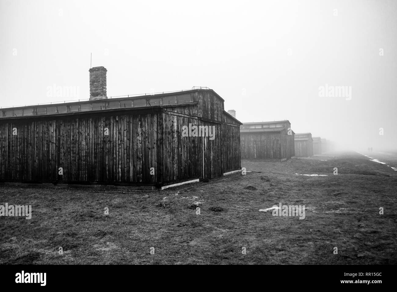 Camp de concentration Auschwitz-Birkenau. Caserne de la mort. Camp d'extermination des juifs. Camp de la mort allemand à Oswiecim, Pologne. Banque D'Images