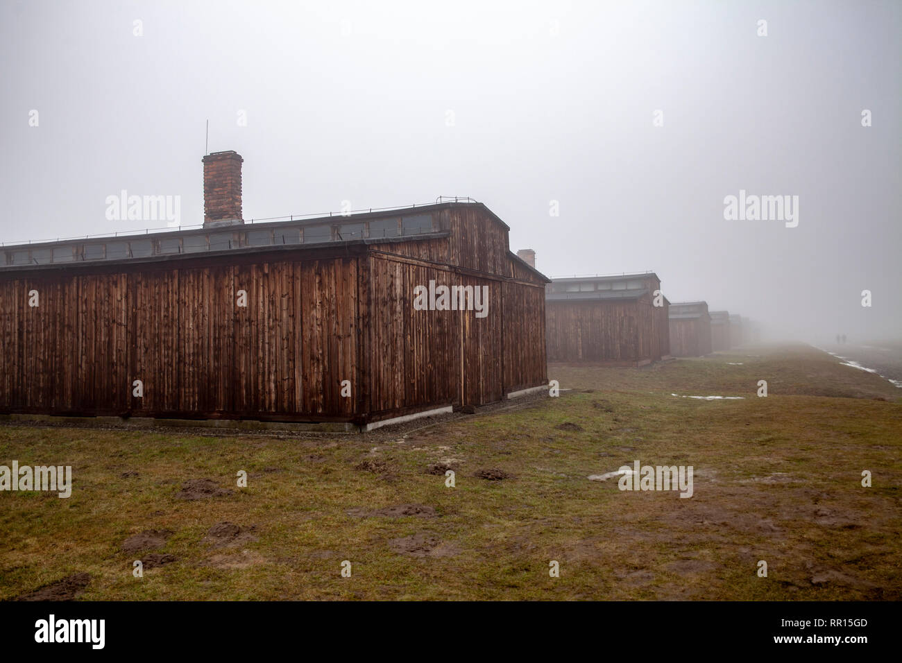 Camp de concentration Auschwitz-Birkenau. Caserne de la mort. Camp d'extermination des juifs. Camp de la mort allemand à Oswiecim, Pologne. Banque D'Images