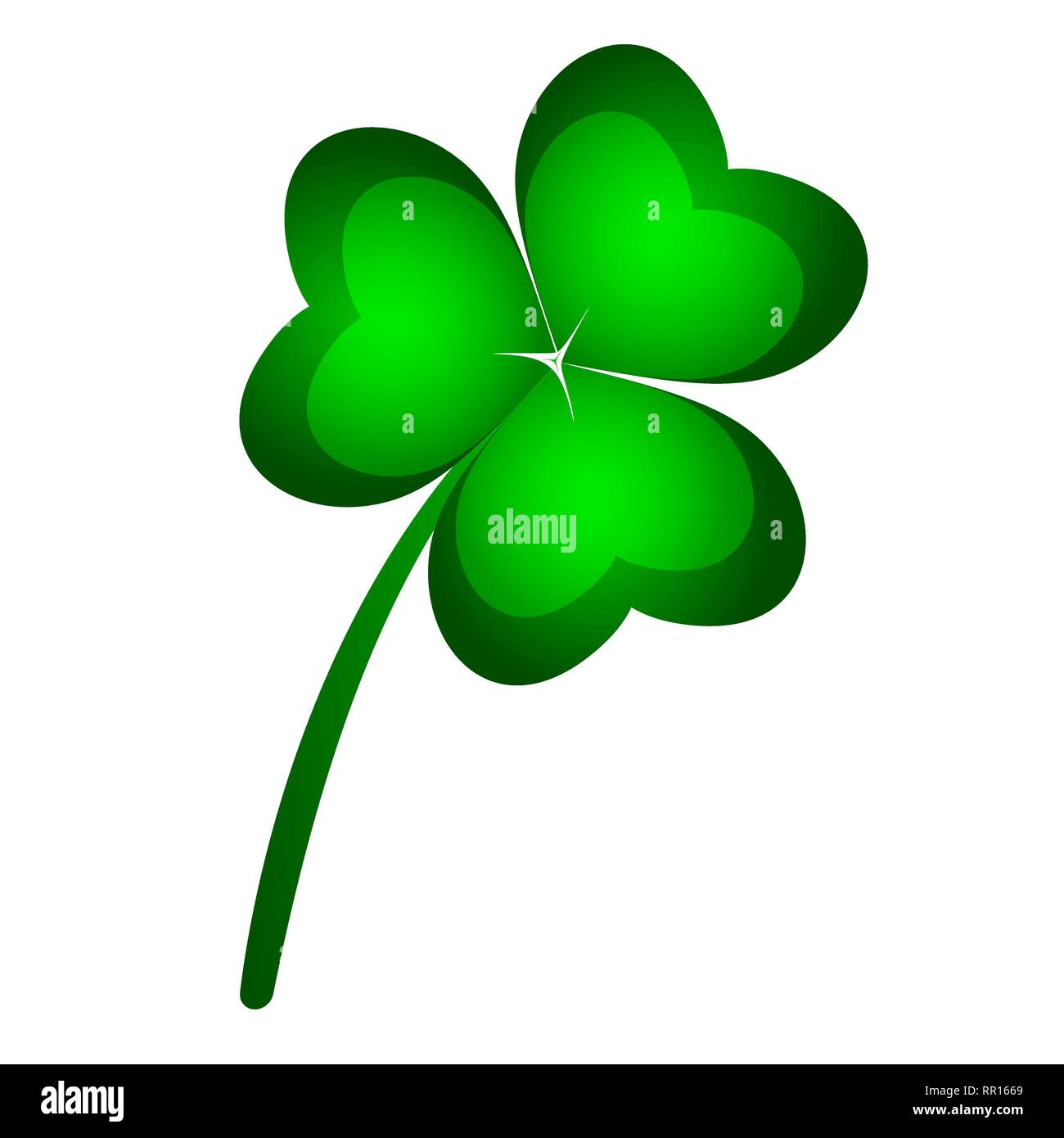 Trois-leaf clover symbole de jour de rue Patrick Illustration de Vecteur