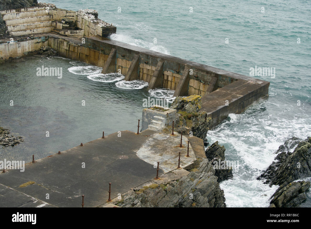 La vie dans l'île de Man de Port Erin Banque D'Images