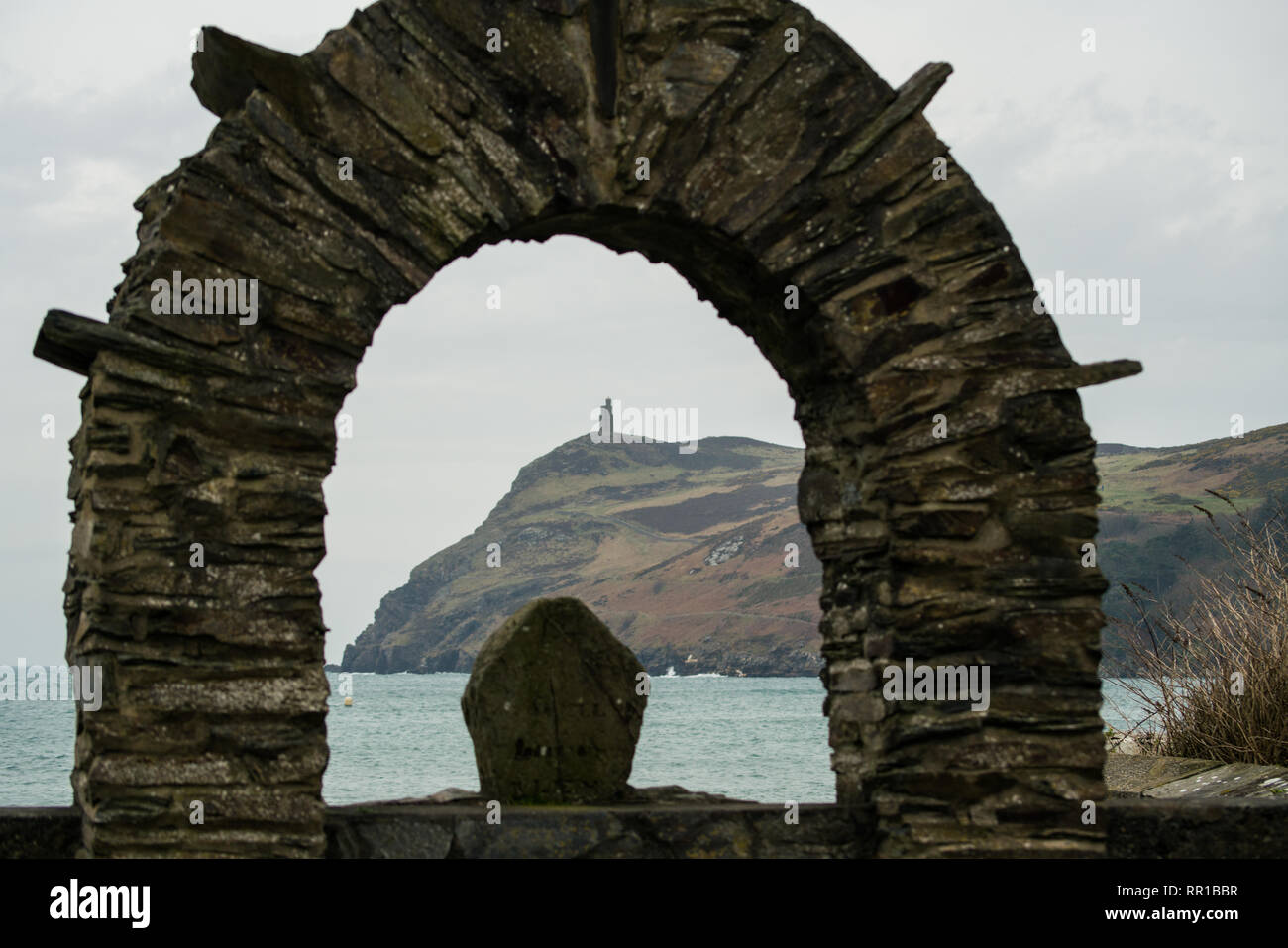 La vie dans l'île de Man de Port Erin Banque D'Images