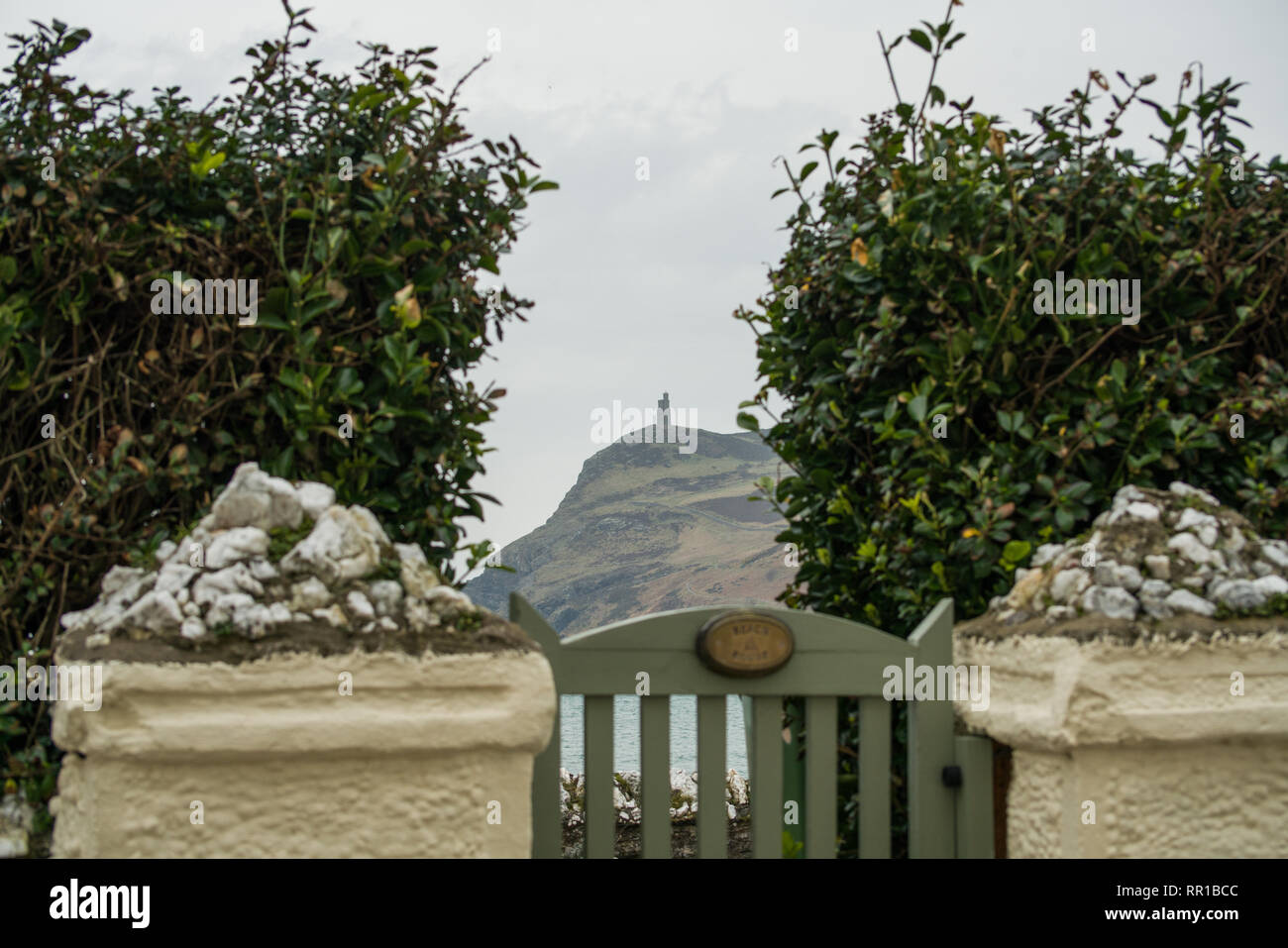 La vie dans l'île de Man de Port Erin Banque D'Images