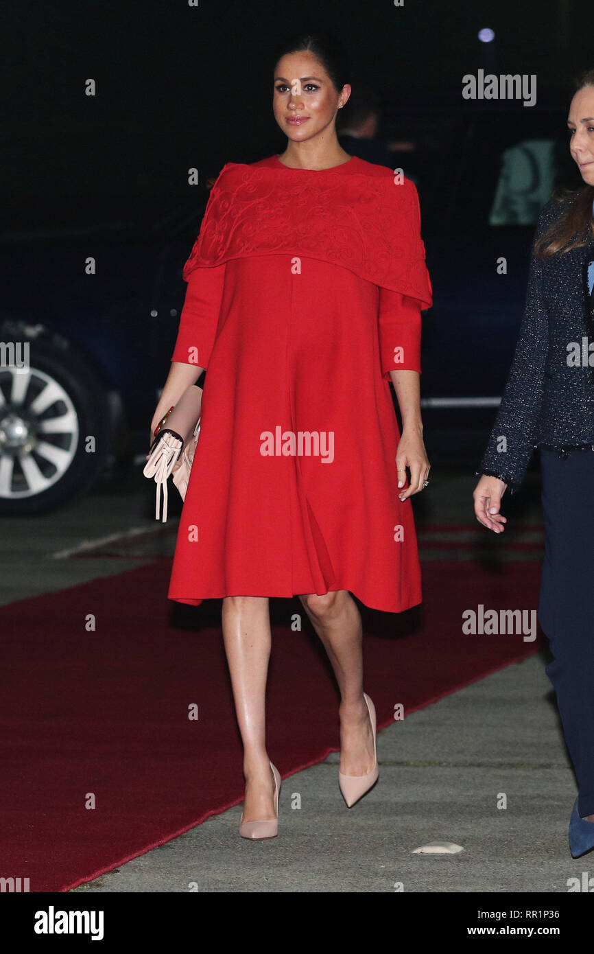 La duchesse de Kent à son arrivée à l'aéroport de Casablanca, pour son tour du Maroc. Banque D'Images