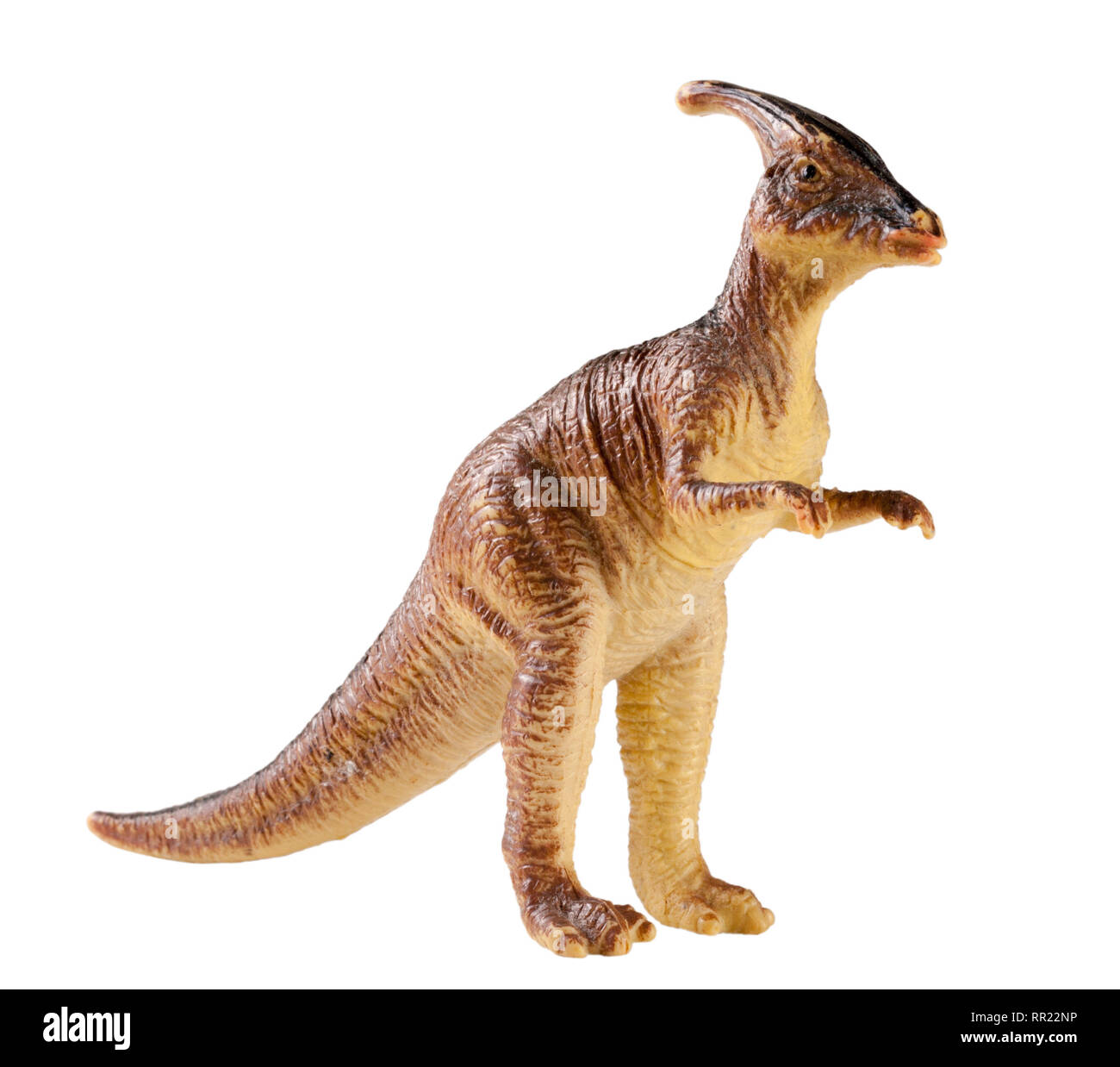 Jouet dinosaure en plastique isolé sur fond blanc Photo Stock - Alamy