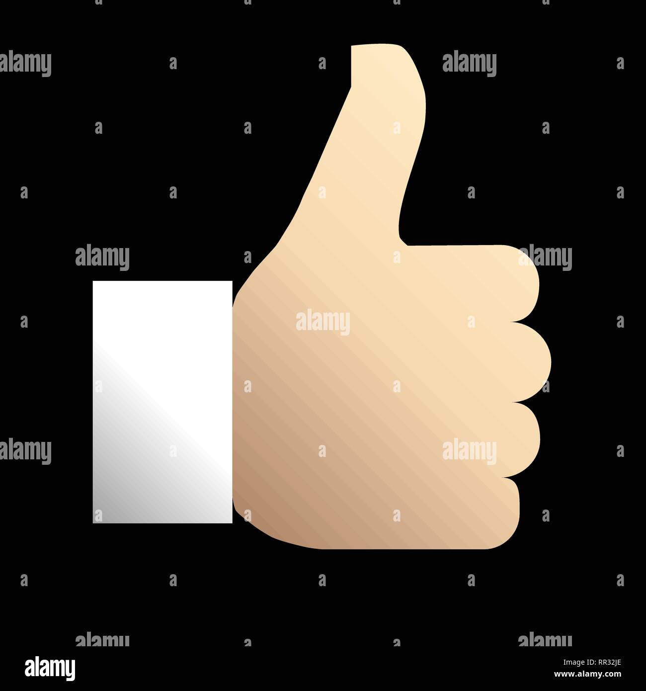 Comme l'icône symbole - gradient blanc, isolé - vector illustration Illustration de Vecteur