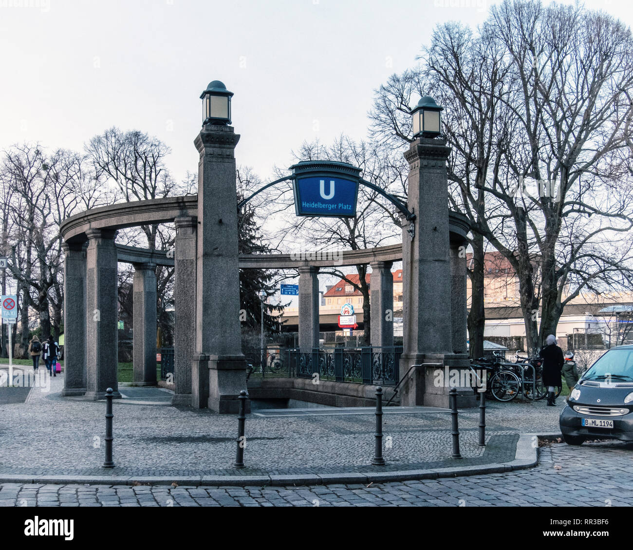 Berlin Wilmersdorf, Heidelberger Platz U-Bahn U3 de la station de métro conçue par l'architecte Willy Leitgebel Banque D'Images