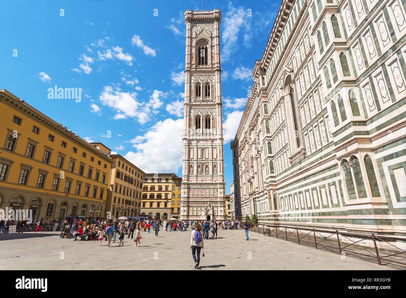 Le clocher de Giotto sur la Piazza del Duomo de Florence Banque D'Images