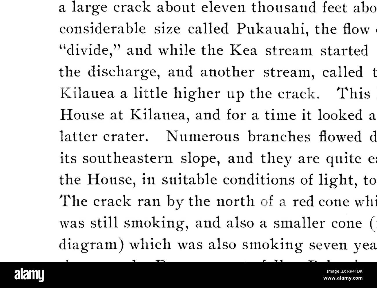 . Mémoires de l'Bernice Pauahi Bishop Museum d'histoire naturelle et d'Ethnologie polynésiennes. L'histoire naturelle, de l'Ethnologie. Jfidge « Hii hi()cks  % Acconni. 149 que de simple visite transitoire(3rs vu siieli se demande pour la première fois. Première^ est de mon ami de longtemps, feu le juge David H. Hitchcock. Il est daté de Hilo, Tliiirsday, 30 juin 1881 : Ahont Wediie^iday de la semaine dernière, l'ancienne iiiomitaiii a été observé de lier plus de normalement actif, l'ensemble de la coulée forlli iiiiiiieiise crevasse au sommet de voltiiiies la fumée. Par vendredi midi la thrte soulheni joinetl avait toutes les armes en un seul, et l'ef Banque D'Images