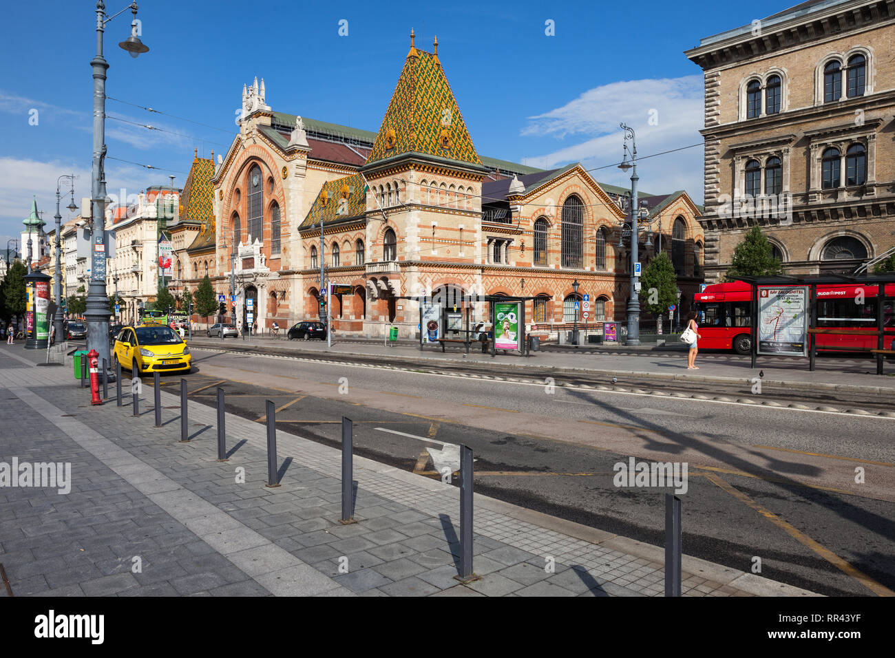 La Hongrie, Budapest, Grande Halle, plus grand et le plus ancien marché couvert dans la ville à partir de 1897 Banque D'Images