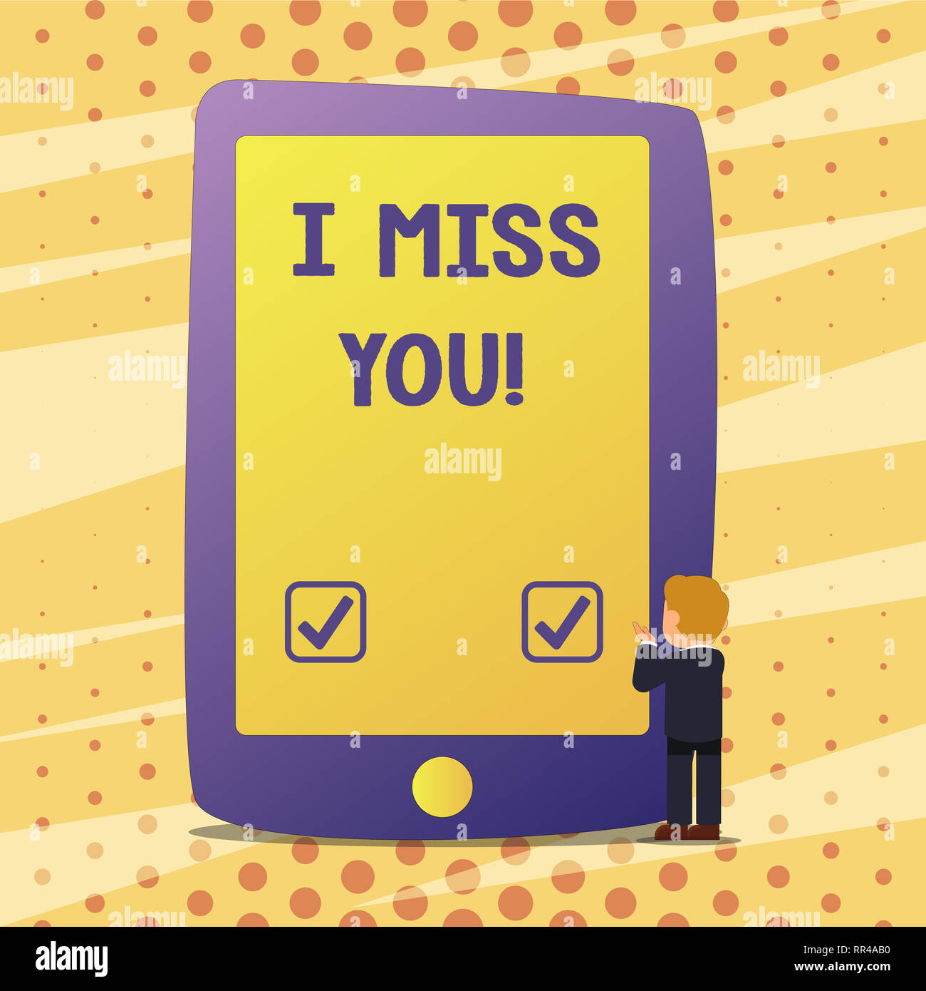 Texte De L Ecriture I Miss You Sens Concept Se Sentir Triste Parce Qu On N Est Pas Ici Plus De Message D Amour Photo Stock Alamy