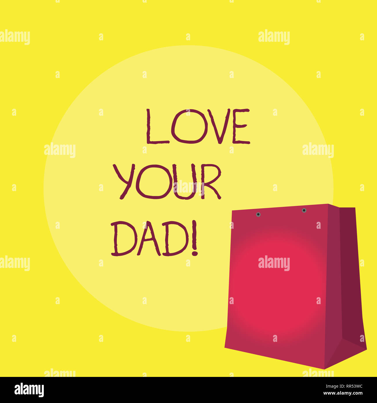 La main conceptuel montrant l'amour de votre père. Photo d'objets américains ont de bons sentiments au sujet de votre père d'émotions d'amour Banque D'Images