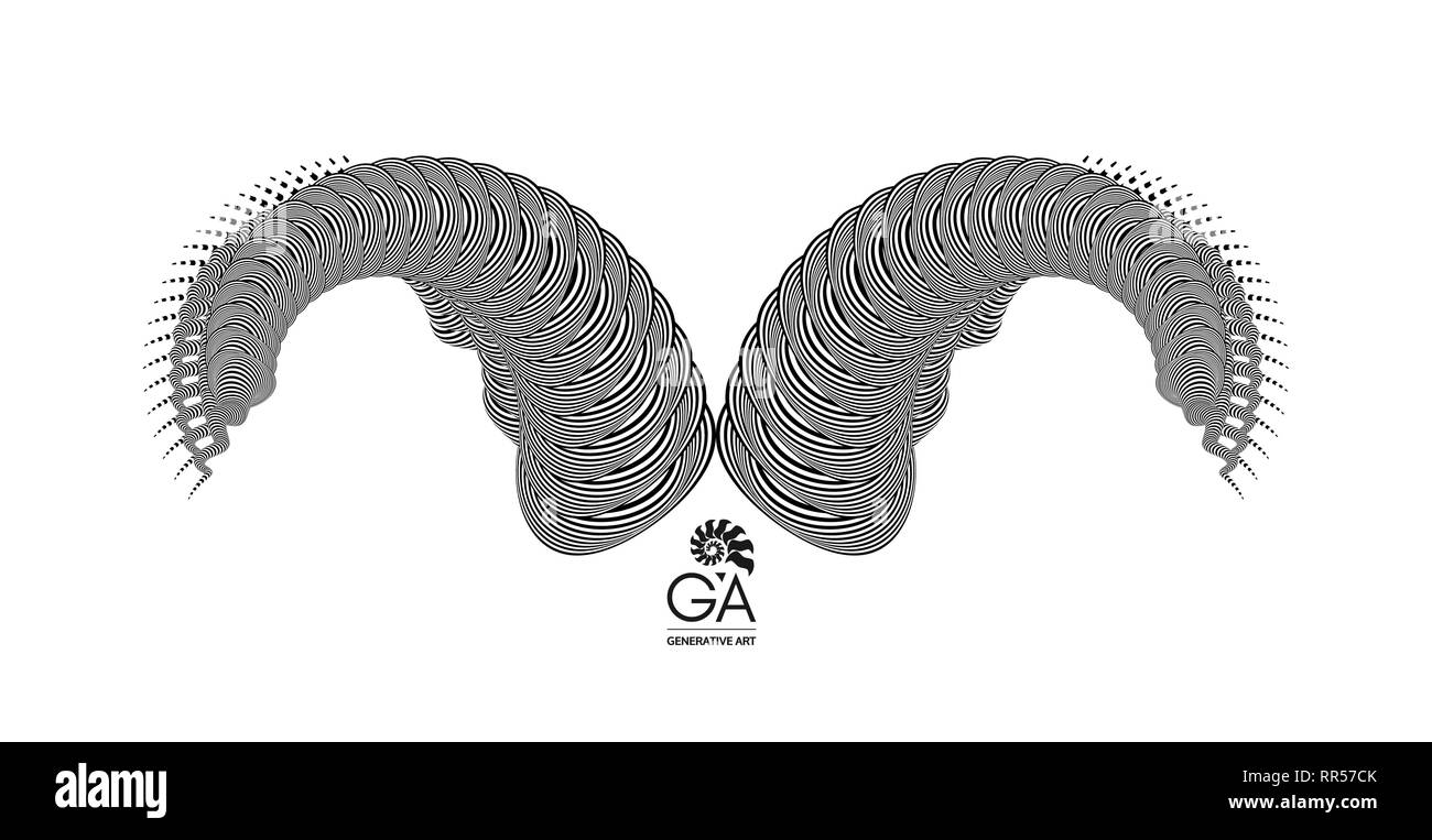 Noir et blanc. Modèle avec illusion d'optique. Résumé fond rayé. Vector illustration. Illustration de Vecteur