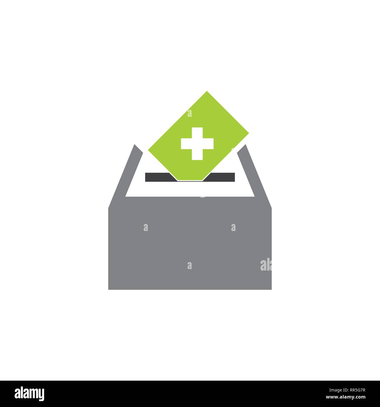 Insérez la carte médicale fort vecteur symbole Illustration de Vecteur