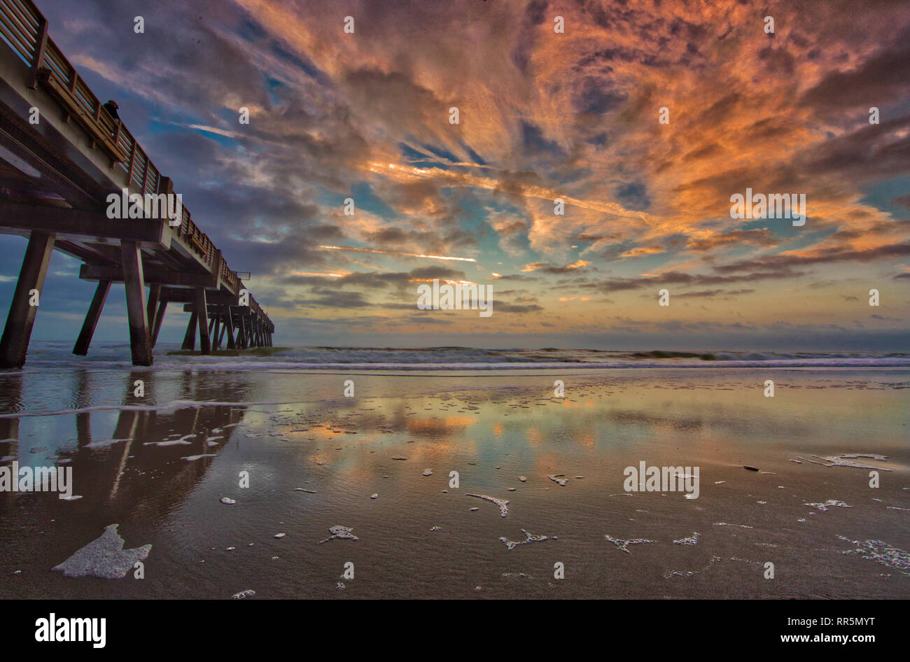 Sunrise Jacksonville Beach Banque D'Images