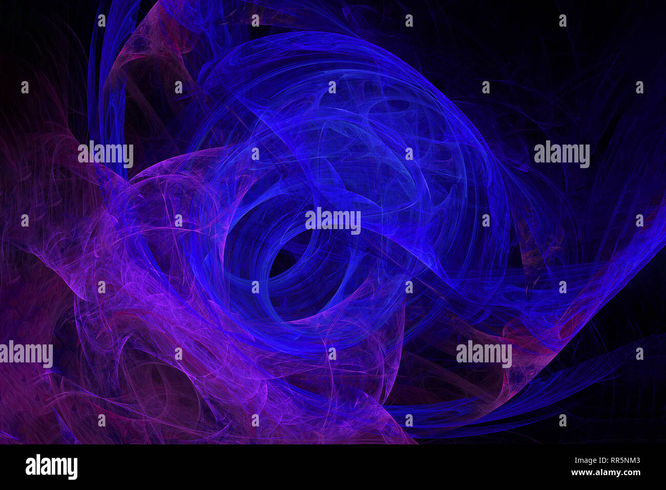 Abstract art fractal une naissance d'une planète bleue Banque D'Images