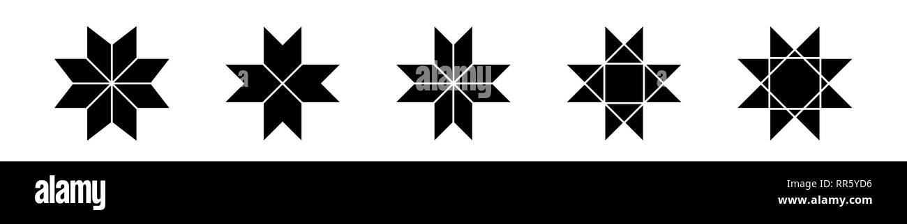 Ensemble de symboles ornementaux balte de ethnique. Vector illustration. Illustration de Vecteur
