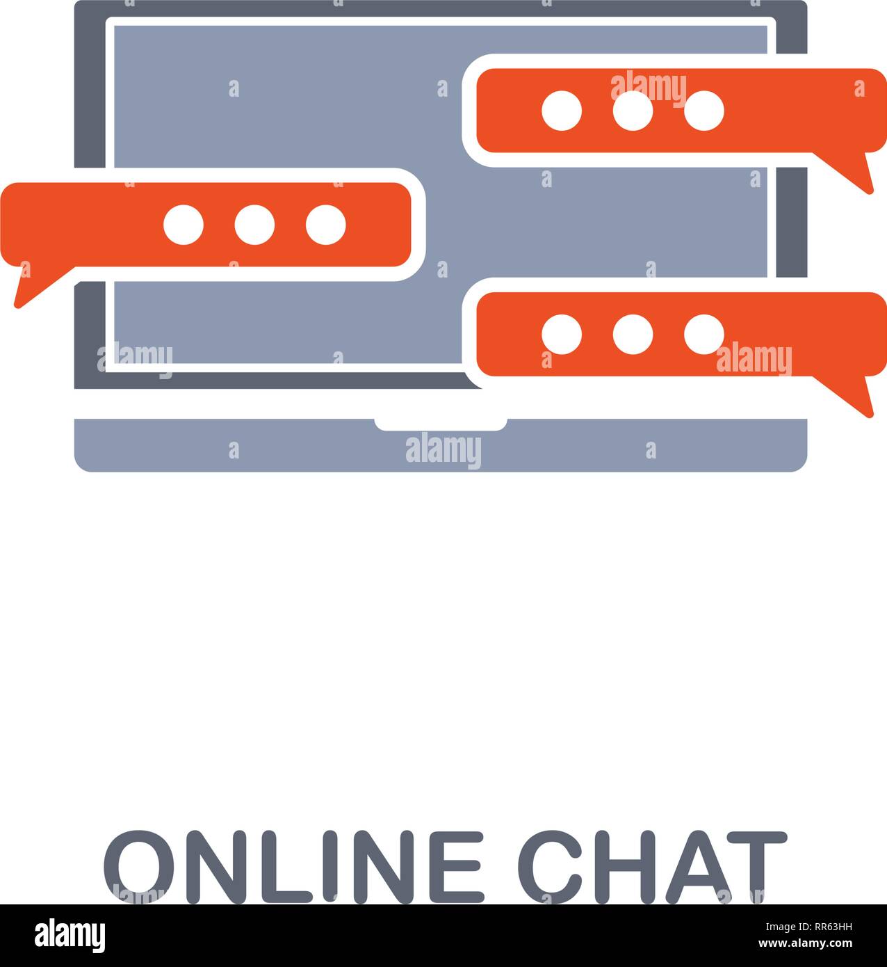 L'icône de chat en ligne. Deux couleurs Premium style design à partir de Contactez-nous collection d'icônes. L'icône de chat en ligne parfait pixel pour la conception web, apps, logiciels Illustration de Vecteur