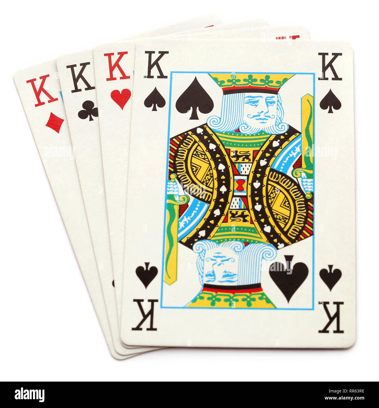 Tous les rois de carte à jouer Banque D'Images