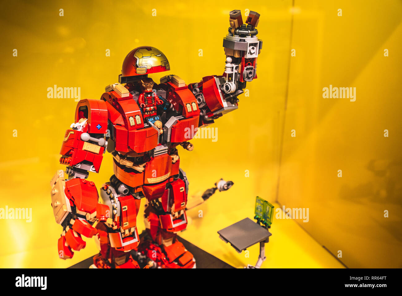 Modèle Iron Man lego Banque D'Images