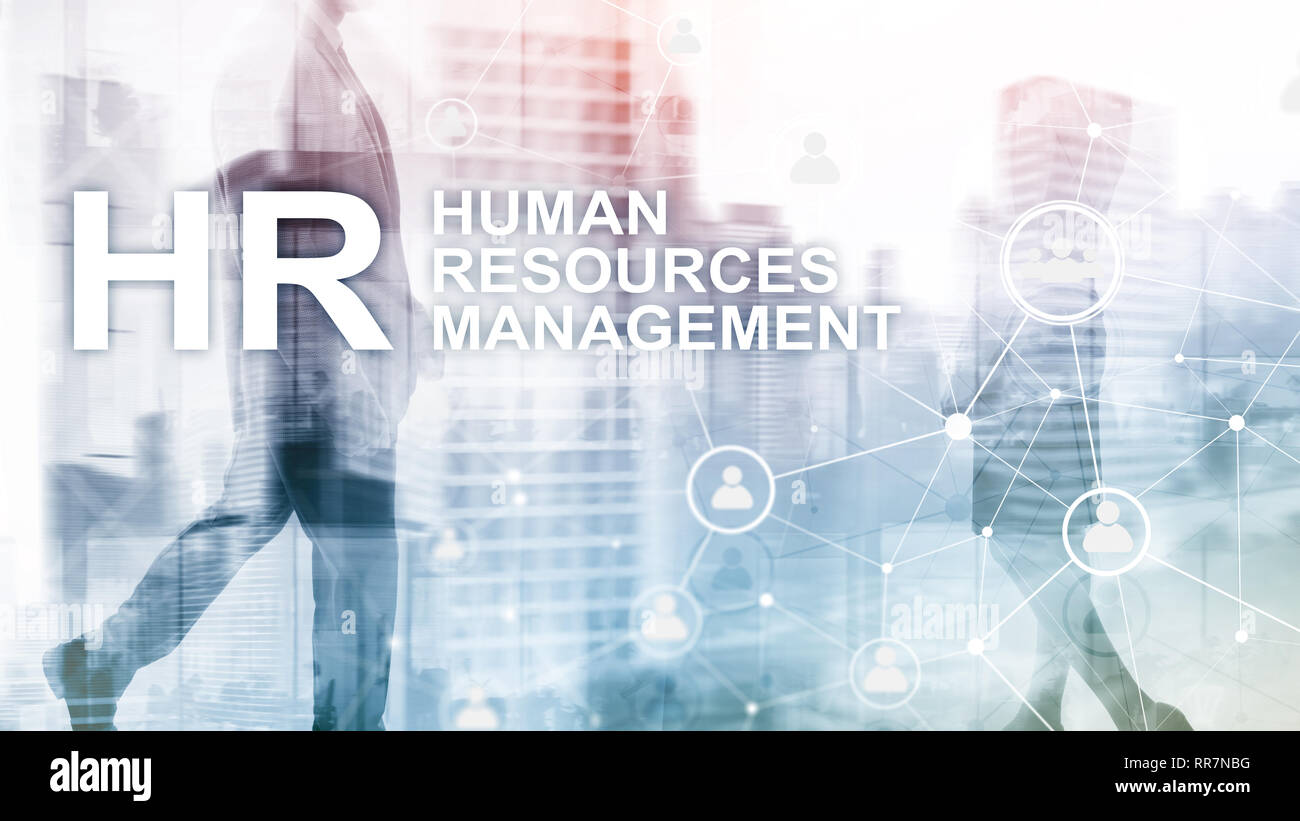 La gestion des ressources humaines, RH, Team Building et de recrutement concept sur arrière-plan flou Banque D'Images