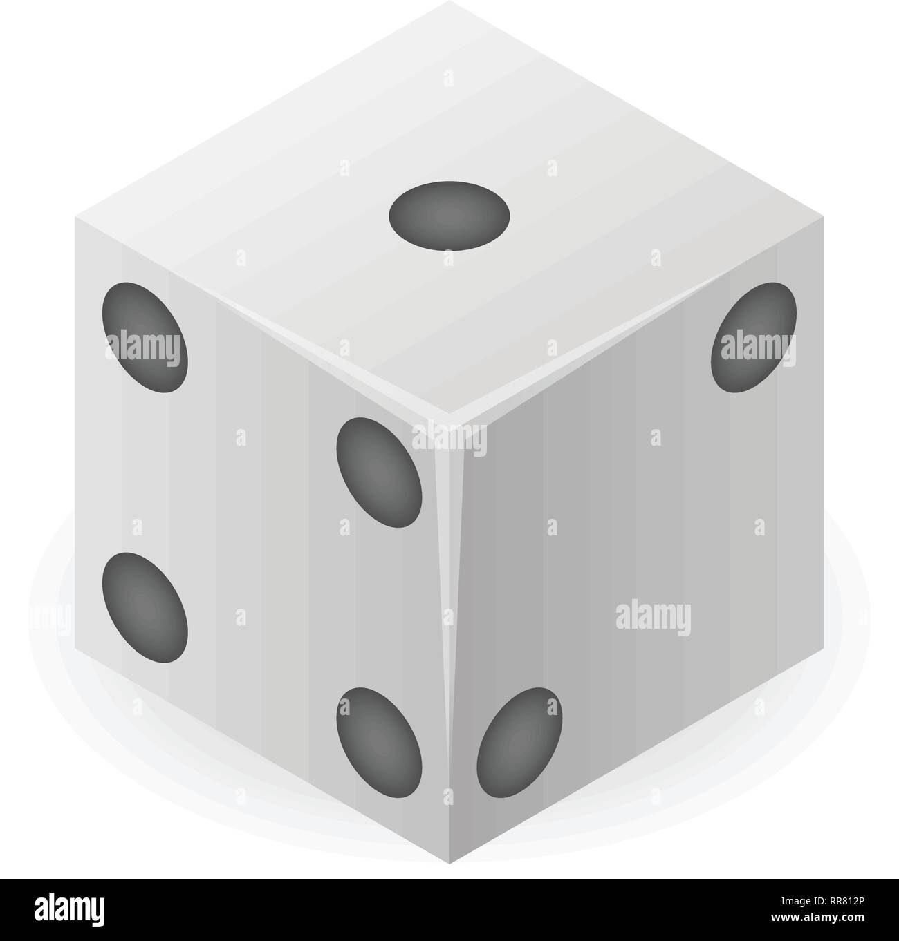 Jeu de dés, l'icône Table style isométrique Illustration de Vecteur