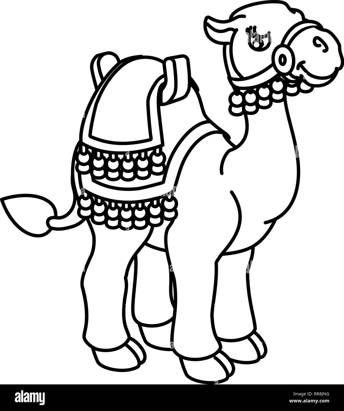 Personnage Animal Chameau Illustration de Vecteur