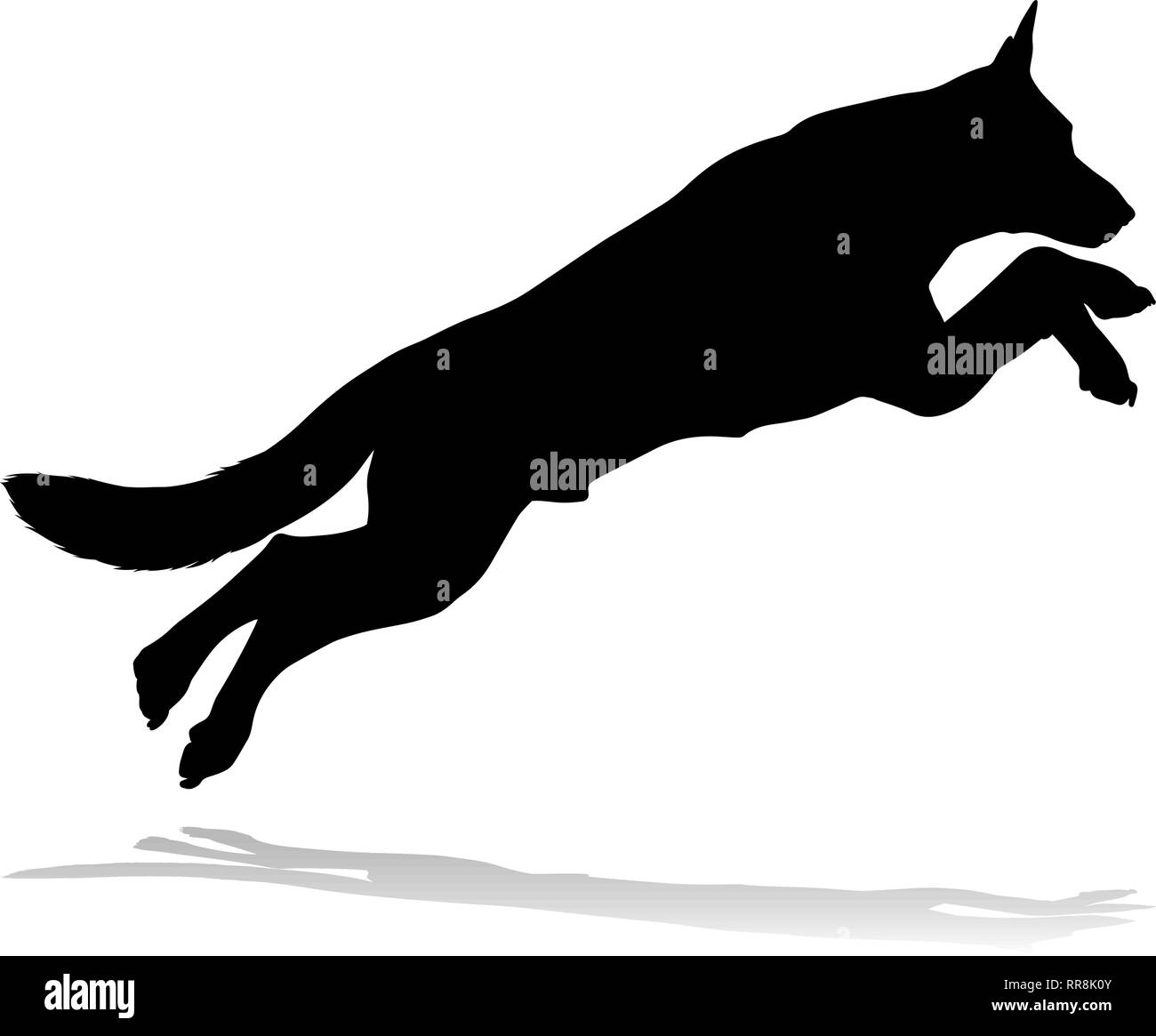 Silhouette chien Animal de compagnie Illustration de Vecteur